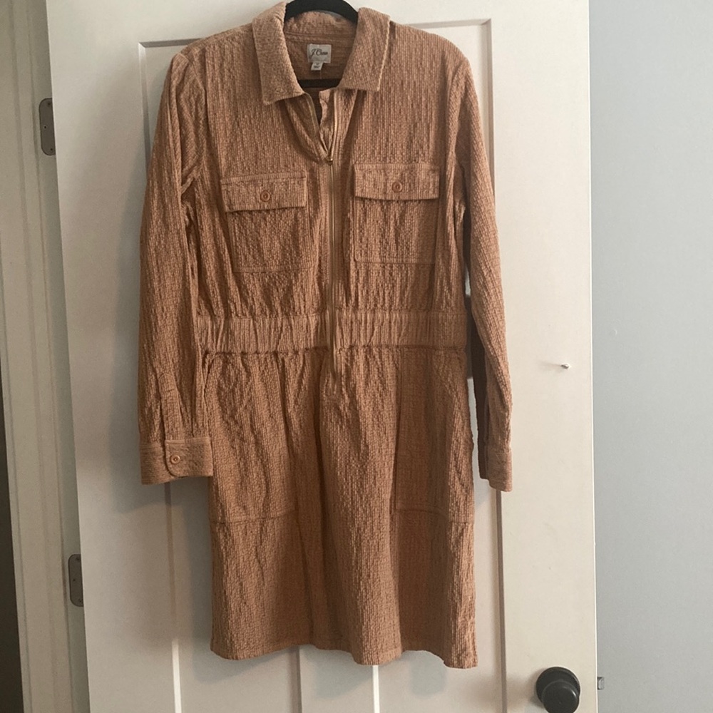 NWT J. Crew Tan Corduroy Dres